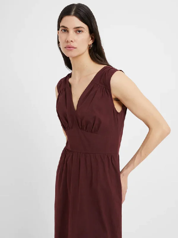 Great Plains Sienna Crisp Cotton Dress Chocolate