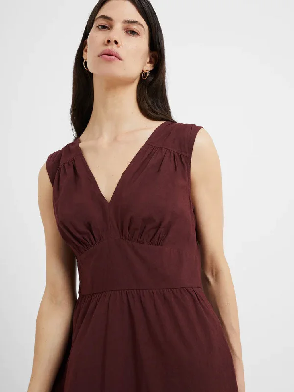 Great Plains Sienna Crisp Cotton Dress Chocolate