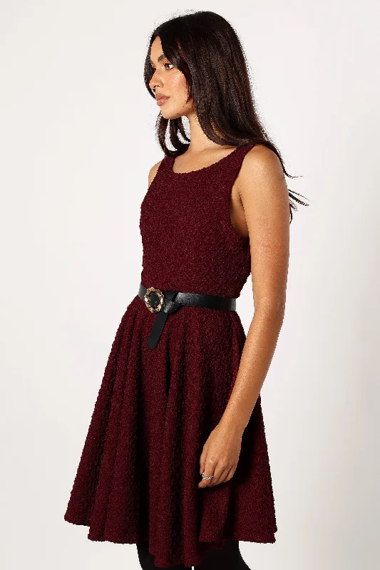 Margaret Mini Dress - Burgundy