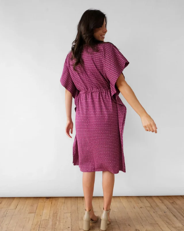 MATILDA dress in Magenta/White