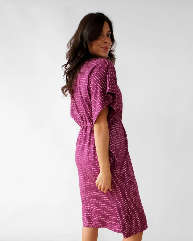 MATILDA dress in Magenta/White