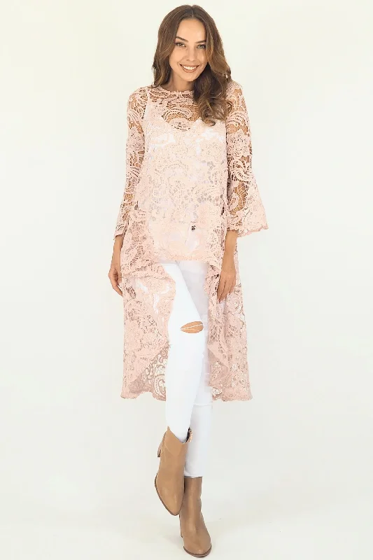 Maya lace top- Dusty Pink