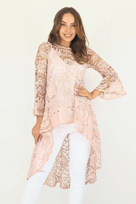 Maya lace top- Dusty Pink