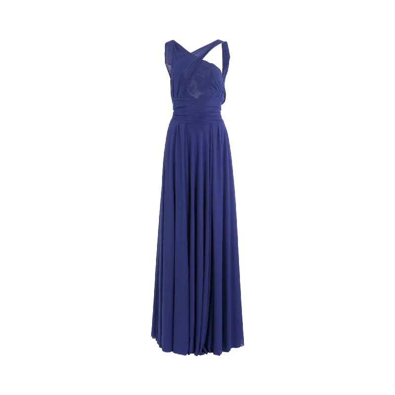 Talbot Runhof Women's Long Cobalt Dress