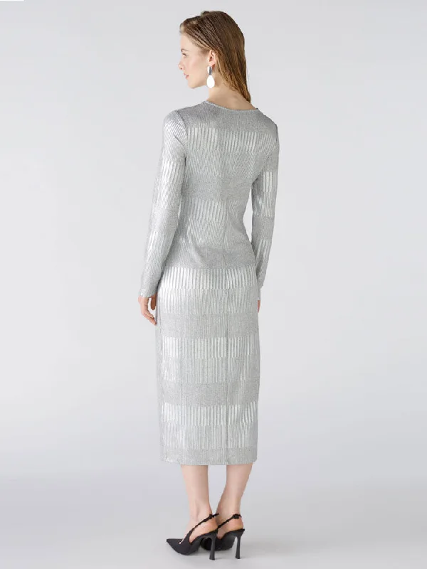 Oui Dress Silver Gunmetal