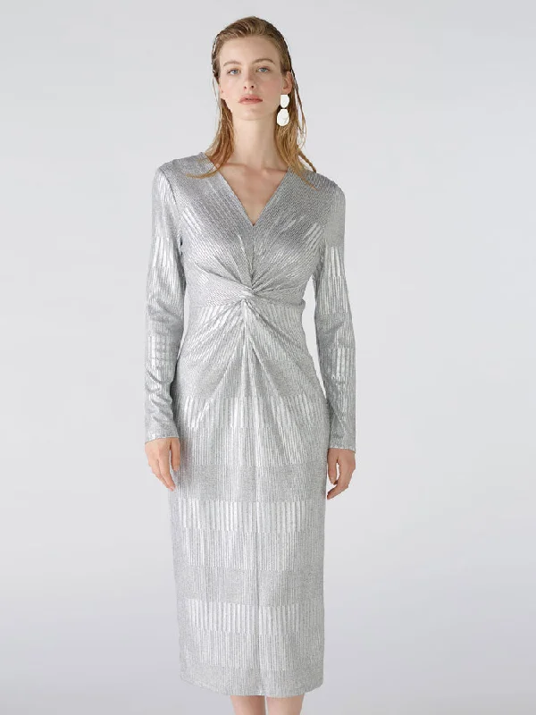 Oui Dress Silver Gunmetal