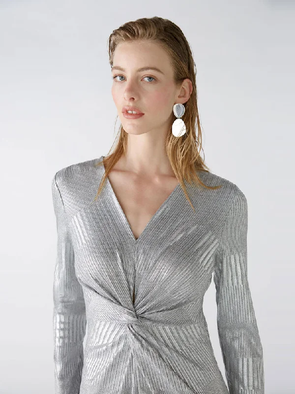 Oui Dress Silver Gunmetal