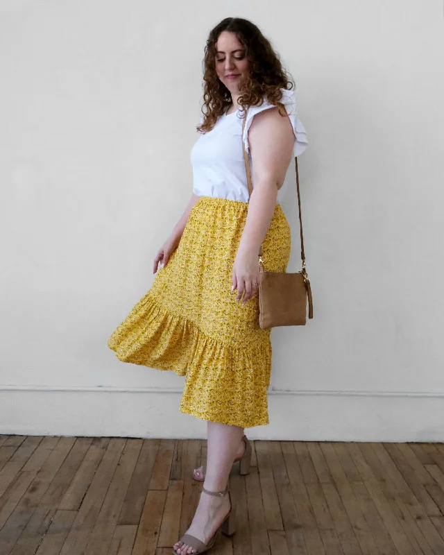 PARIS woven skirt in Mustard