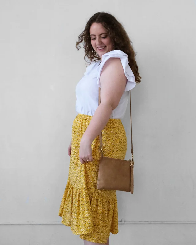 PARIS woven skirt in Mustard