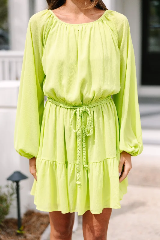 Prove You Right Neon Green Dress