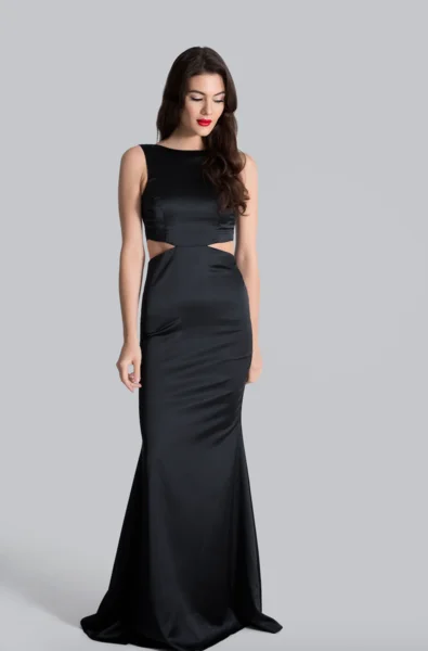 Vallata Satin | Black Mermaid Gown