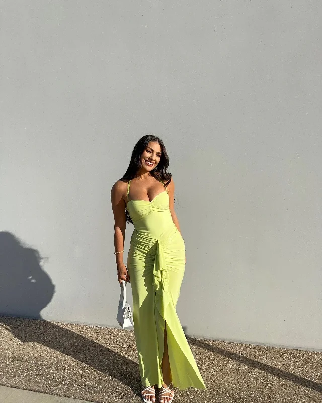 Hire Natalie Rolt Shontae Gown in Citron