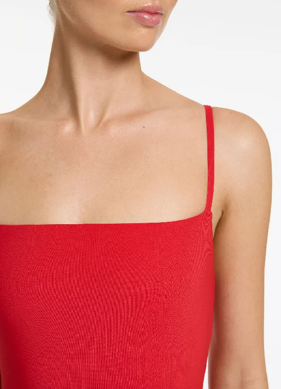 Jetset Minimal Tank One Piece - Rosso