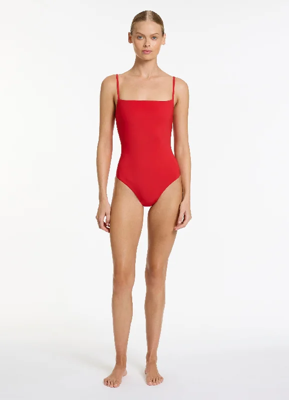 Jetset Minimal Tank One Piece - Rosso